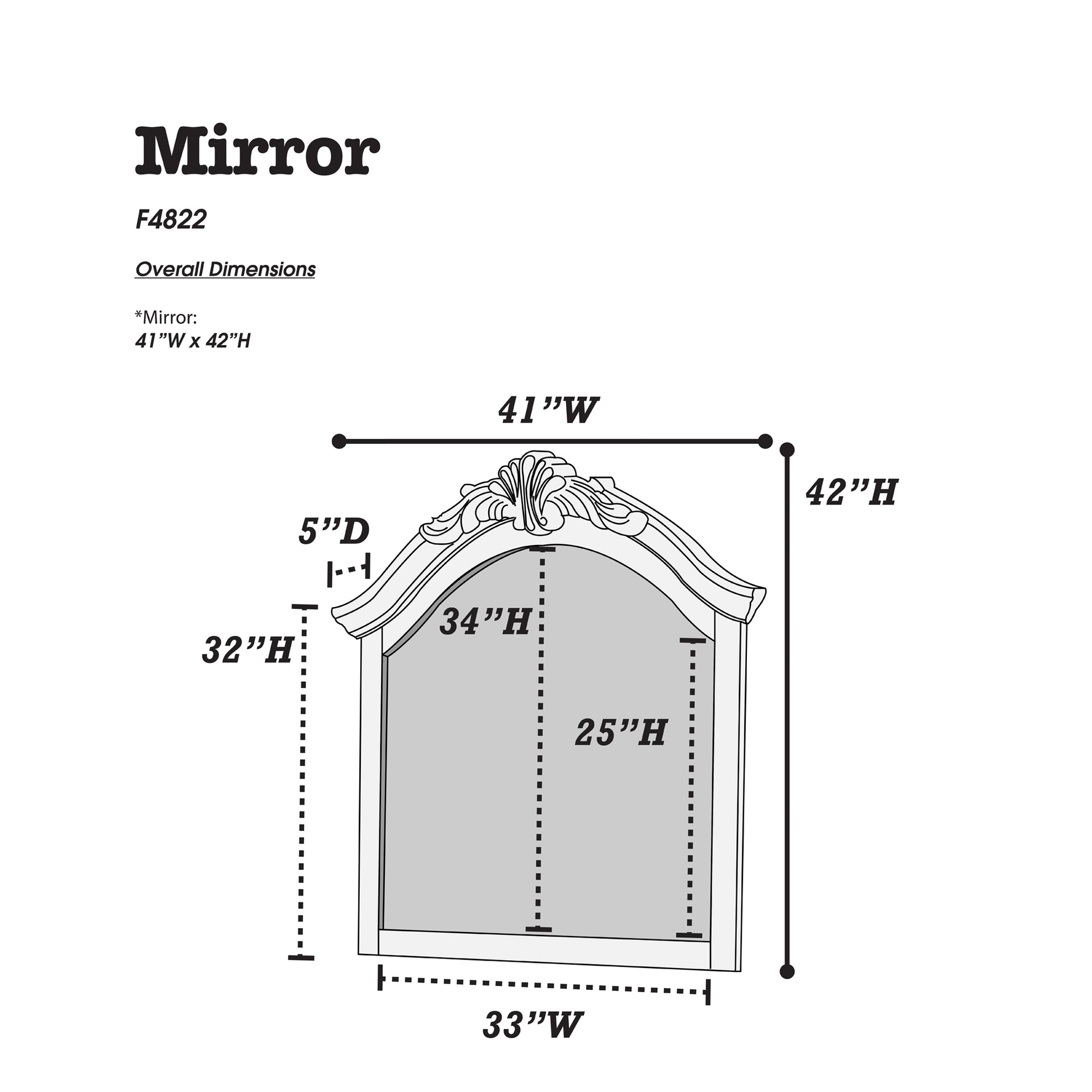 Mirror In Walnut Walnut Brown American Traditional Birch Wood