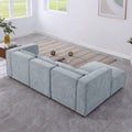 Modular Sofa Grayish Blue Chenille Fabric, Simple And Grand, The Seat And Back Is Very Soft. This Is Also A Knock Down Sofa Grayish Blue Chenille 4 Seat