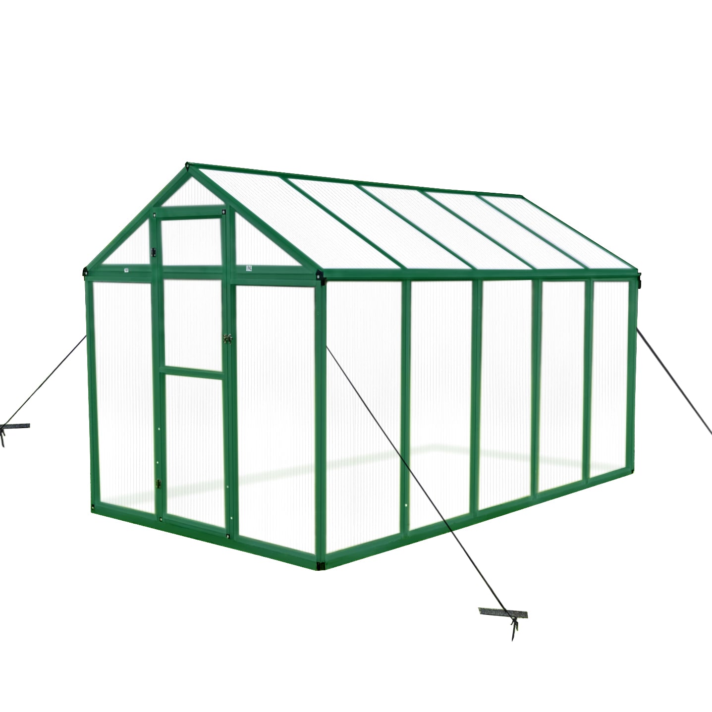 Newly Marketed Gain Height Windproofaluminum Greenhouse 6X10 Ft Polycarbonate Greenhouse Raised Base And Anchor Aluminum Heavy Duty Walk In Greenhouses For Outdoor Backyard In All Season Green Aluminium Alloy