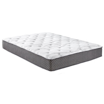 10" Quilted Hybrid Queen Mattress, Medium Firm Black White Foam Spring Queen