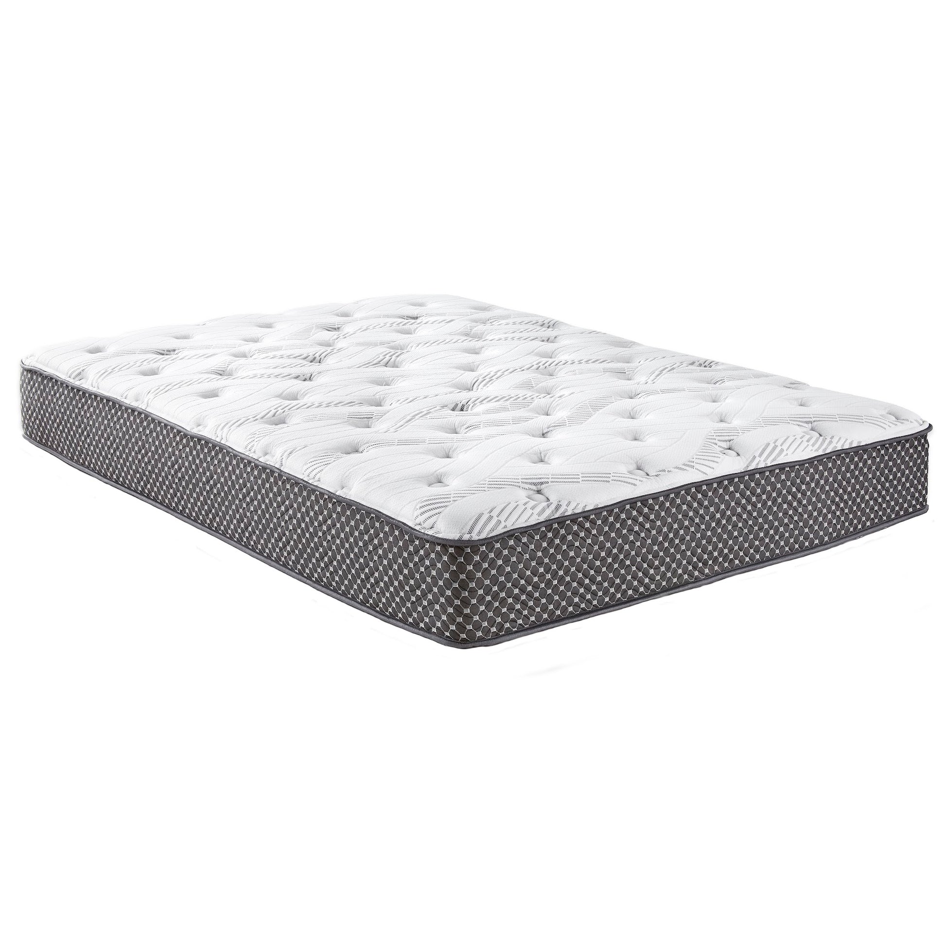 10" Quilted Hybrid Full Mattress, Medium Firm Black White Foam Spring Full