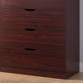 Functional 5 Drawer Chest In Mahogany Finish Mahogany Mdf