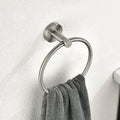 5 Piece Bathroom Towel Rack Set Wall Mount Brushed Nickel Stainless Steel