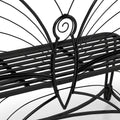 Butterfly Cast Metal Garden Bench, Outdoor Bench Patio Seat, Park Bench Outdoor Seating For Garden, Yard, Park, Entryway Black Garden & Outdoor 2 Person Seating Group Metal