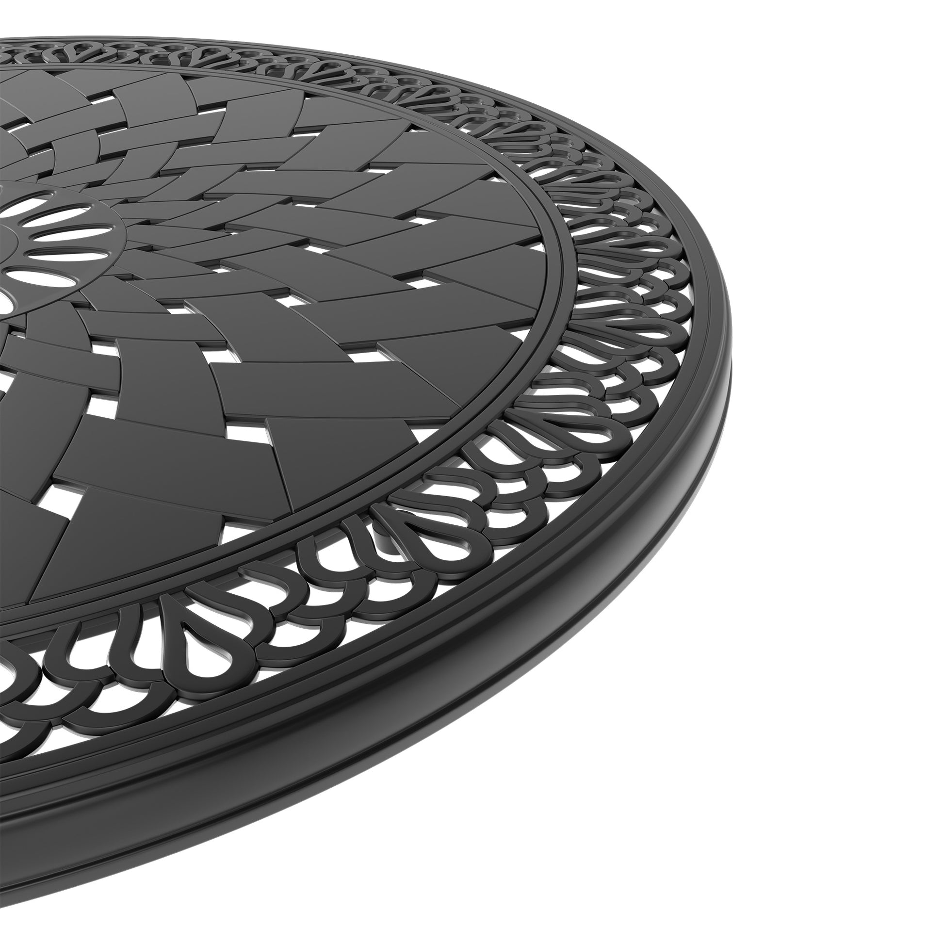 Cushions In Random Colors 5 Piece Set Of Cast Aluminum Patio Furniture With Cushions Yes Dining Set Black Seats 4 Rust Resistant Frame Water Resistant Cushion Garden & Outdoor Complete Patio Sets