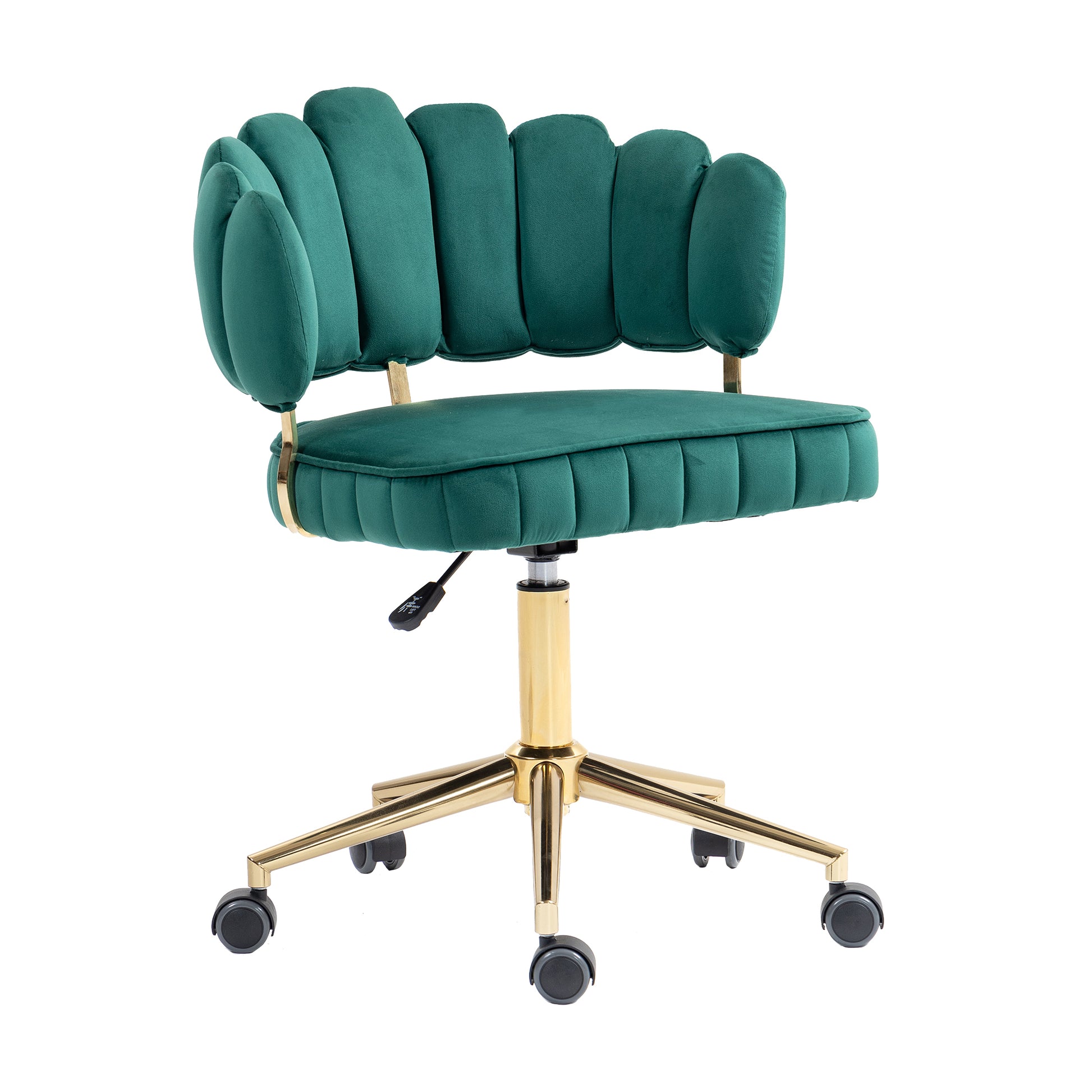 Coolmore Velvet Home Office Desk Chair, Modern Cute Computer Chair, Wheels Swivel Height Adjustable Swivel Task Chair For Home Office Emerald Velvet Emerald Primary Living Space Foam Velvet