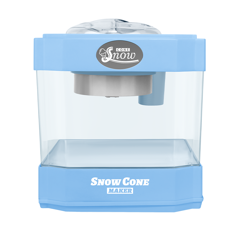 Snow Cone Maker, Tabletop Shaved Ice Machine For Slushies & Frozen Drinks, 2 Reusable Cups, Ice Scoop Blue Plastic
