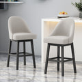 Swivel Barstool Mp2 Set Of 2 Wheat Fabric