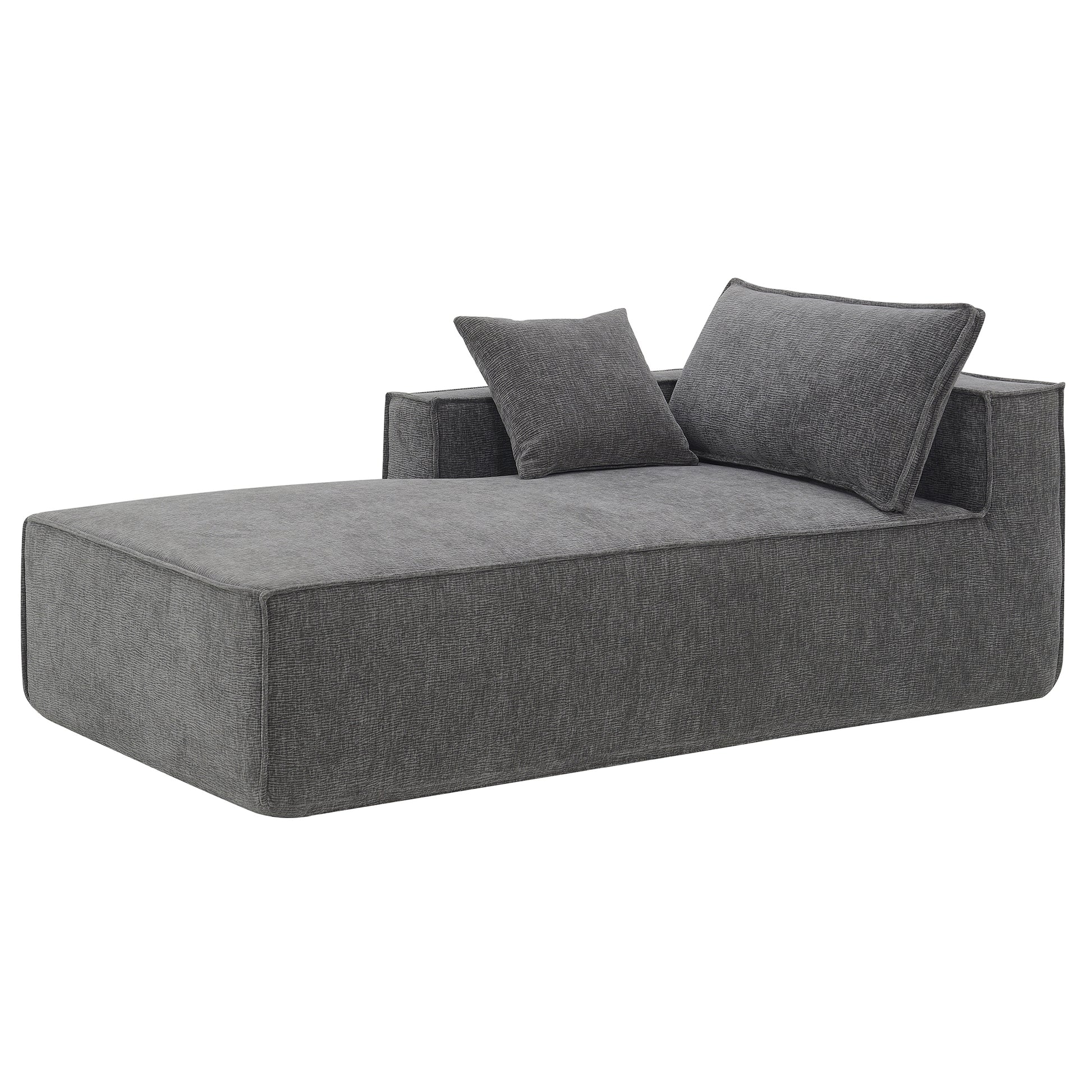 111.5*72"Minimalist Style Modular Sectional Sofa,Wrinkle Resistant Chenille Couch Set,L Shaped Sleeper Sofa Bed For Living Room,2 Pic Free Combination,No Assembly Require,3 Colors Gray Chenille 4 Seat