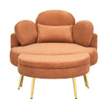 3206 Comfortable Seating Suitable For Small Apartment Bedroom Space Orange Corduroy 1 Seat