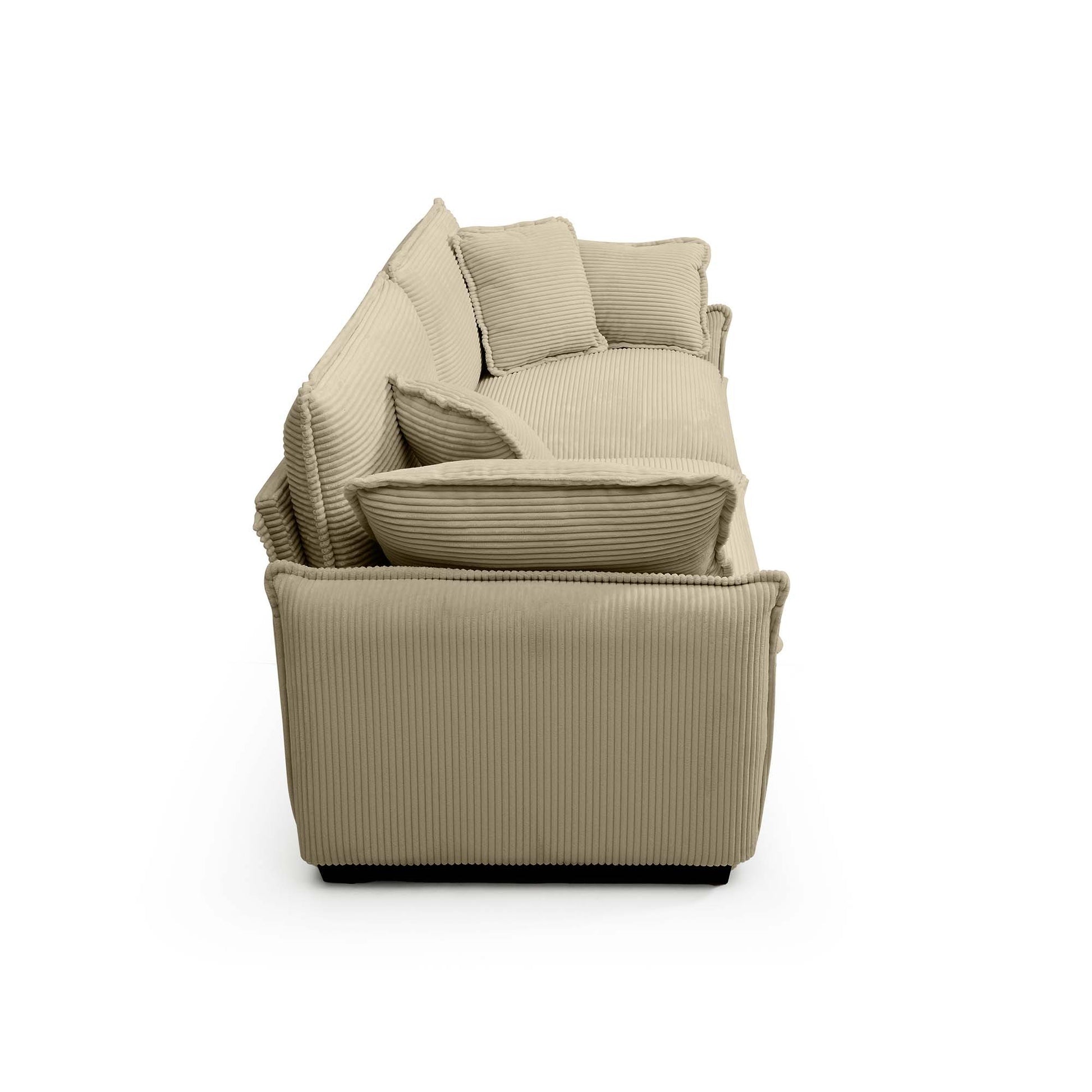 Luxurious And Sophisticated Sofa Set With Soft Cushions And Pillows, Sofa Set For Living Rooms And Clubs As Well As Home Theaters, Consisting Of Two Single Sofas And A 2 Seaters Sofas In Tan Corduroy Tan Corduroy 4 Seat