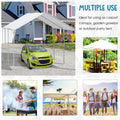 Outsunny 10'X20' Carport Heavy Duty Galvanized Car Canopy With Included Anchor Kit, 3 Reinforced Steel Cables, White White Steel