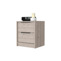 Washington Nightstand, Two Large Drawers Beige 2 Drawers Bedroom Rectangle Modern Shelf Mdf Engineered Wood