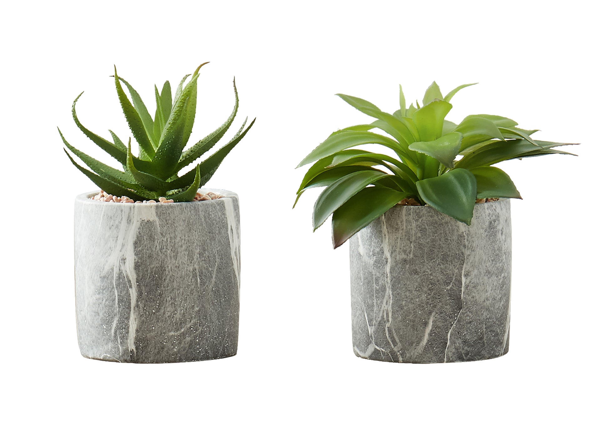 tall potted succulents Artificial Plant, 6" Tall, Succulent, Indoor, Faux, Fake, Table, Green