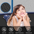 8Ft Outdoor Toddler Trampoline With Enclosure Safety Net Jumping Fun Trampoline, Heavy Duty Jump Pads, Spring Loaded For Children And Adults, Gifts For Boys Girls Blue Garden & Outdoor Iron