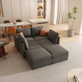 Modern Large Sectional Sofa, U Shape Modular Sectional Couch With Storage Function,123