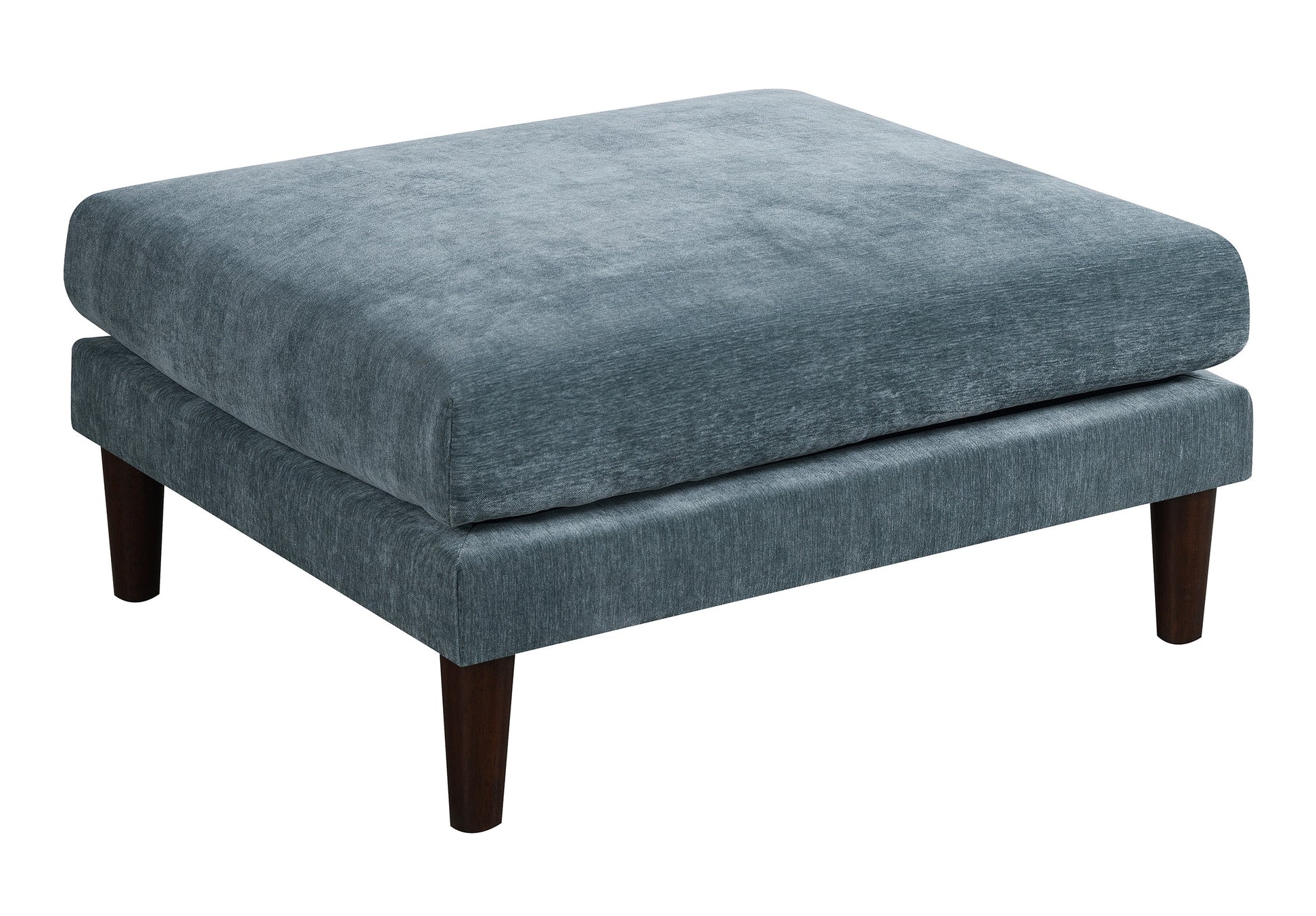 Beautiful Mineral Color Ottoman Morgan Fabric 1Pc Ottoman Soft Cushion Wood Legs Living Room Furniture Grayish Wood Primary Living Space Classic,Contemporary,Modern Rectangle Fabric
