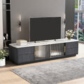 Modern Tv Stand For 70'' Tv With 4 Drawers, Media Console Table, Entertainment Center With Large Storage Cabinet For Living Room, Bedroom Black,White Primary Living Space 60 69 Inches 60 69 Inches