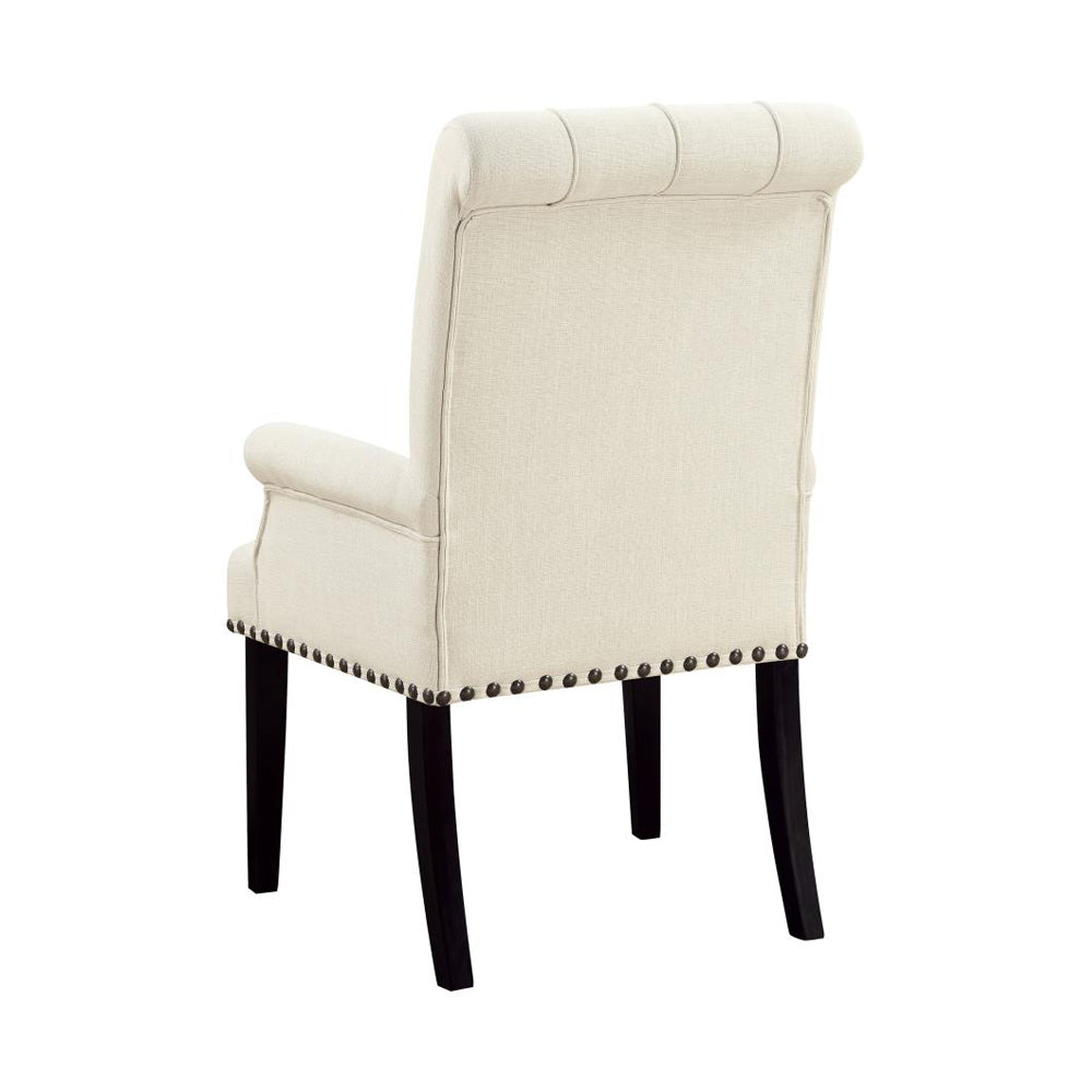 Fabric Upholstered Arm Chair, Beige Solid Beige Arm Chair 1 Mdf,Polyester