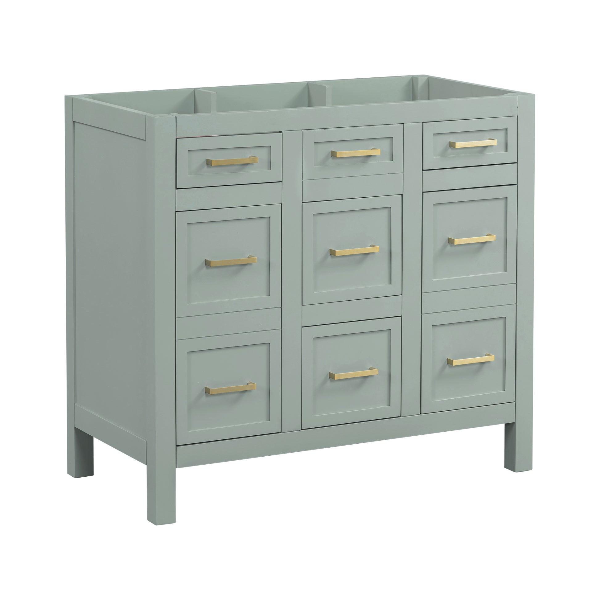 Cabinet Only 36" Light Green Bathroom Vanity Sink Not Included Green Bathroom Solid Wood Mdf