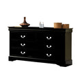 Louis Philippe Iii Black Finish Dresser Black Synthetic Wood
