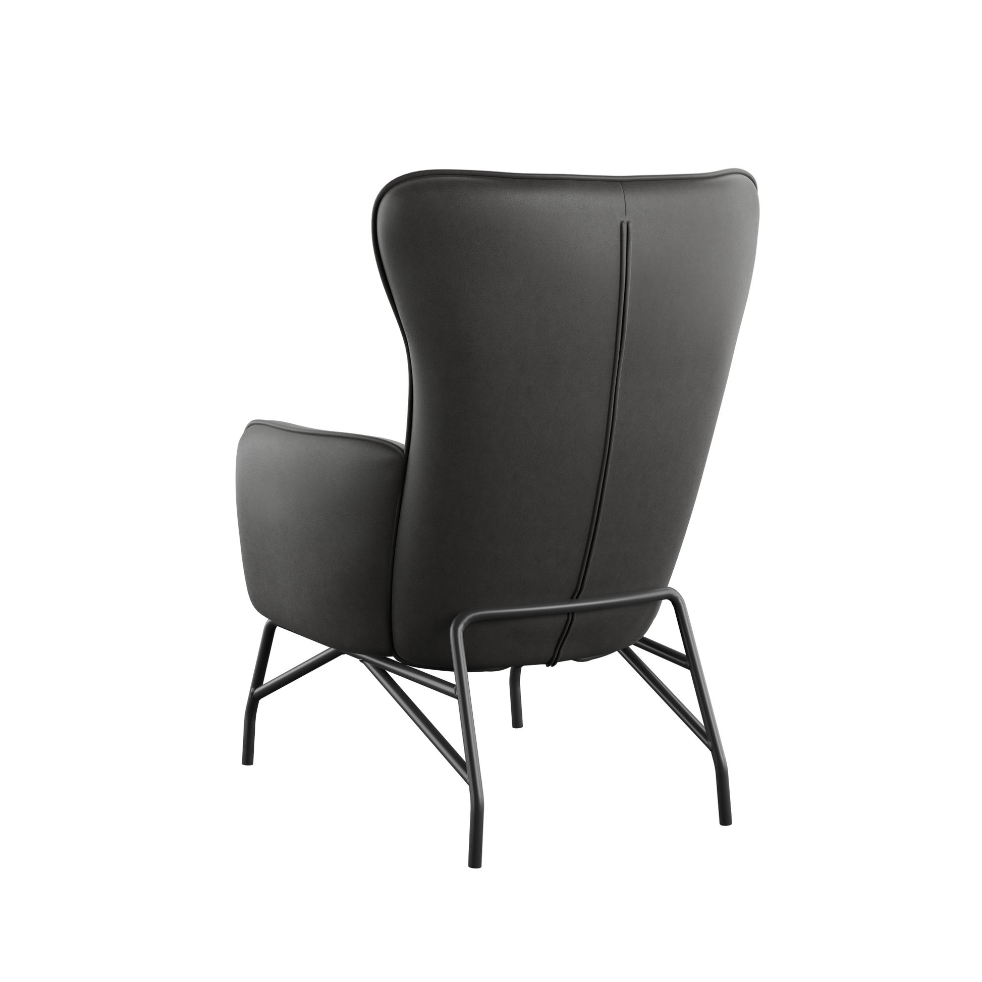 Graham Black Accent Chair Black Foam Engineered Wood