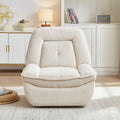 Video 360 Degree Corduroy Swivel Upholstered Manual Recliner Chair,Theater Recliner Sofa,Nursery Glider Rocker For Living Room Beige Corduroy