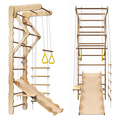 Toddler Climbing Toys Indoor Kids Pikler Triangle Set Foldable Indoor Ladder Climbing Gym Climber Natural Wood Nature Pine