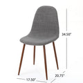 Dining Chair Light Grey Fabric