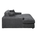 Hilde Chaise W 2 Pillows, Gray Velvet Lv03691 Gray Upholstered 1 Seat