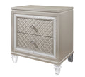 Cross Glam Champagne Nightstand Champagne Solid Wood Mdf