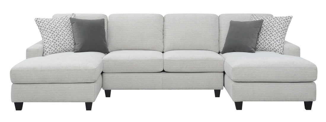 Ranger Gray Chaise Sectional Gray Foam Engineered Wood 4 Seat