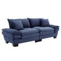 Corduroy Sofa Sleeper Couch Loveseat Sofa With Pillows Comfy Upholstered Deep Seat Sofa For Bedroom,Living Room,Apartment,Office,Dorm Blue Corduroy Blue Foam Upholstered 2 Seat