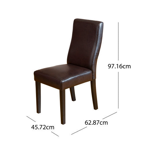 Corbin Kd Dining Chair Brown Leather