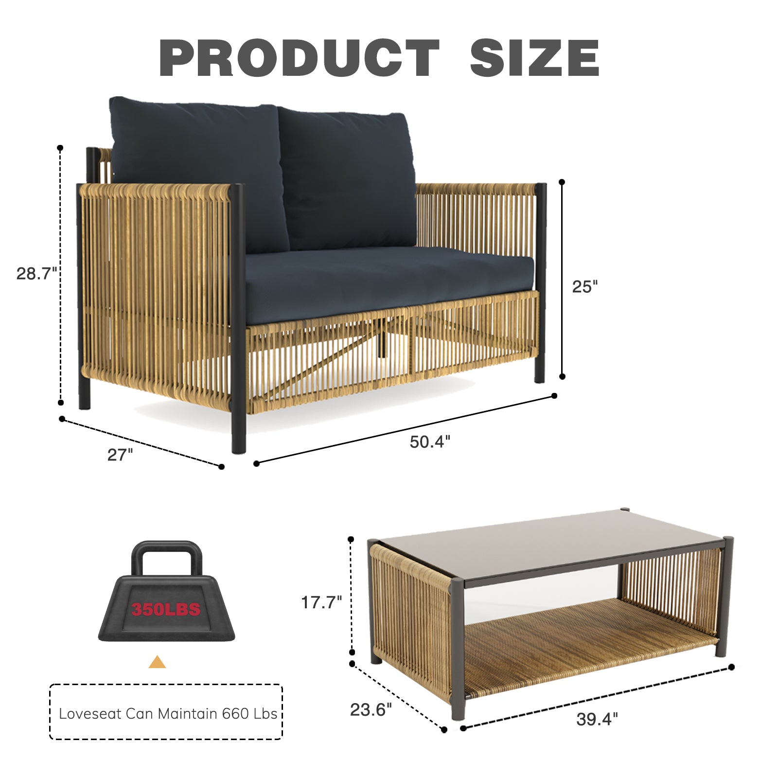 Comming Patio 6 Pieces Brown Pe Wicker Sofa Set With Grey Cushion Yes Complete Patio Set Black Brown Seats 6 Garden & Outdoor Modern Sofa Seating Groups Foam Steel