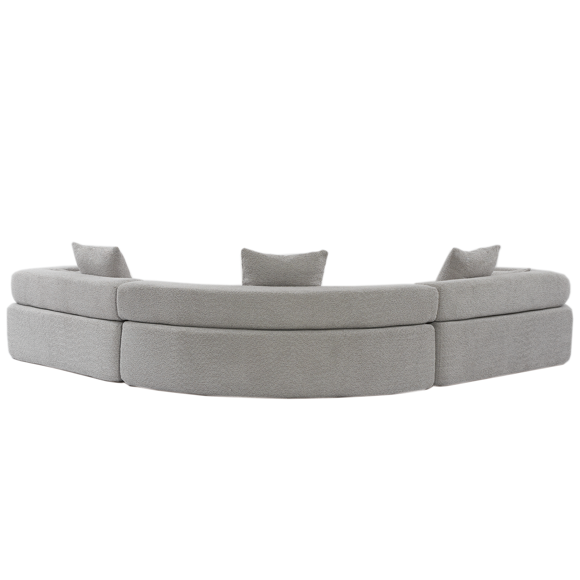 Arrived Oversized Combination Sofa,Curved Sofa,Upholstered 4 Seater Couch For Living Room, Modern Modular 3 Piece Free Combination, Semicircular Modular Sofaboucle, Gray Gray Polyester Primary Living Space Soft Tight Back Modern Square Arms Foam
