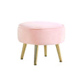 Alana Seashell Chair And Stool Pink Fabric