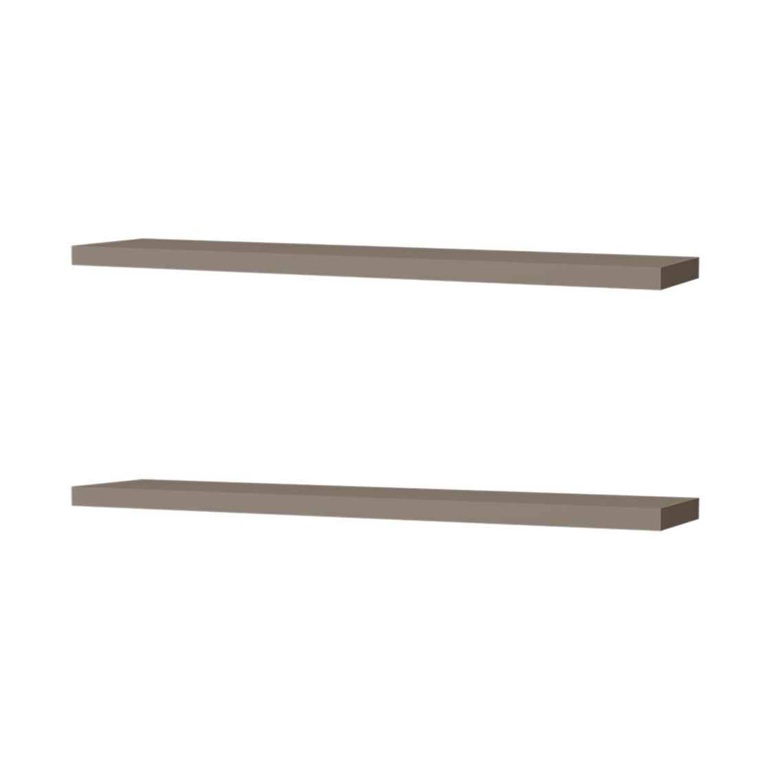 Greer Floating Shelf In Melamine X2,Taupe Taupe Minimalist,Modern Particle Board Melamine