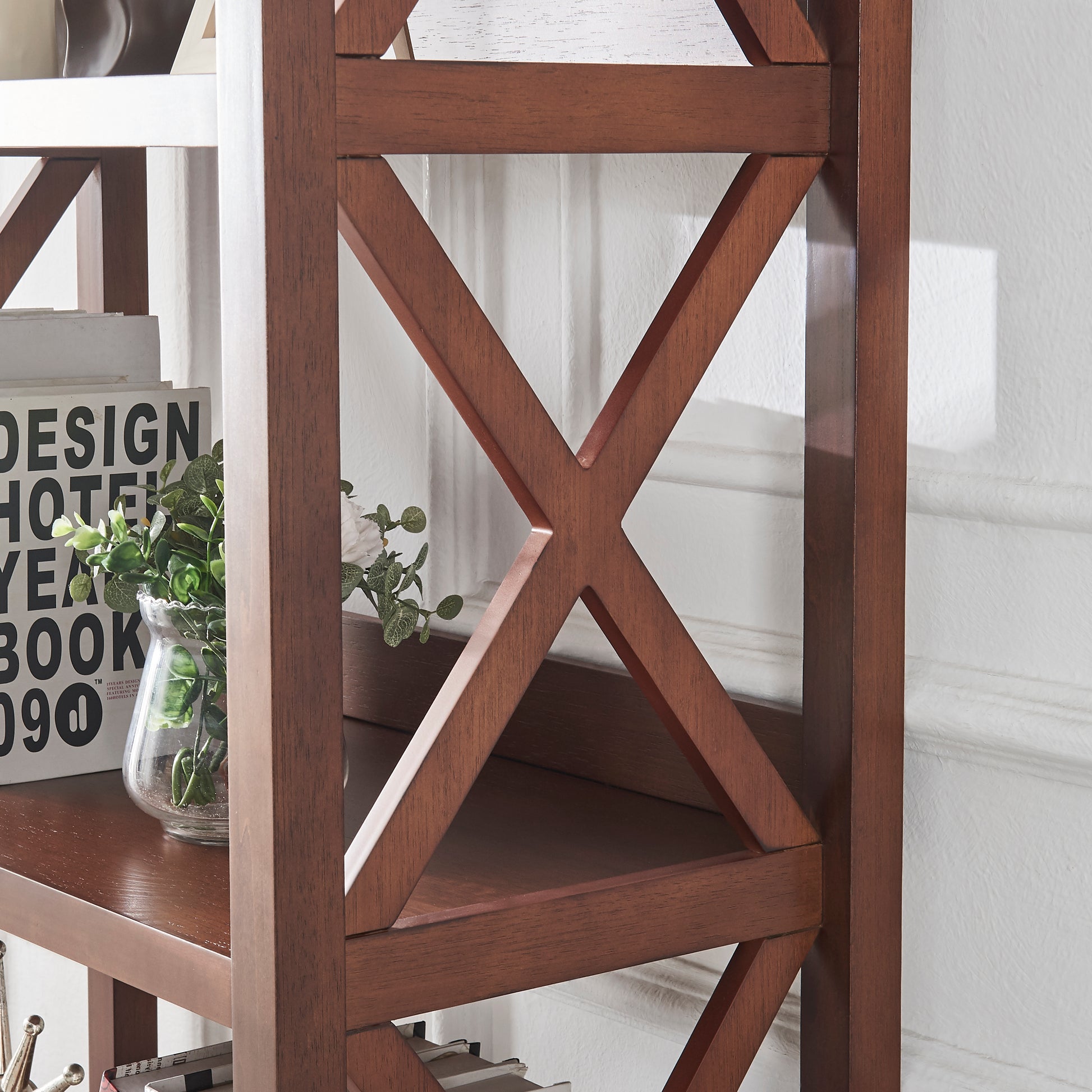 Bookcases, Bookshelf Walnut Wood Mdf