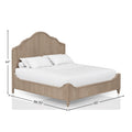 Queen Panel Bed In Sand Finish With Transitional Casual Design Queen Sand Solid Wood Mdf
