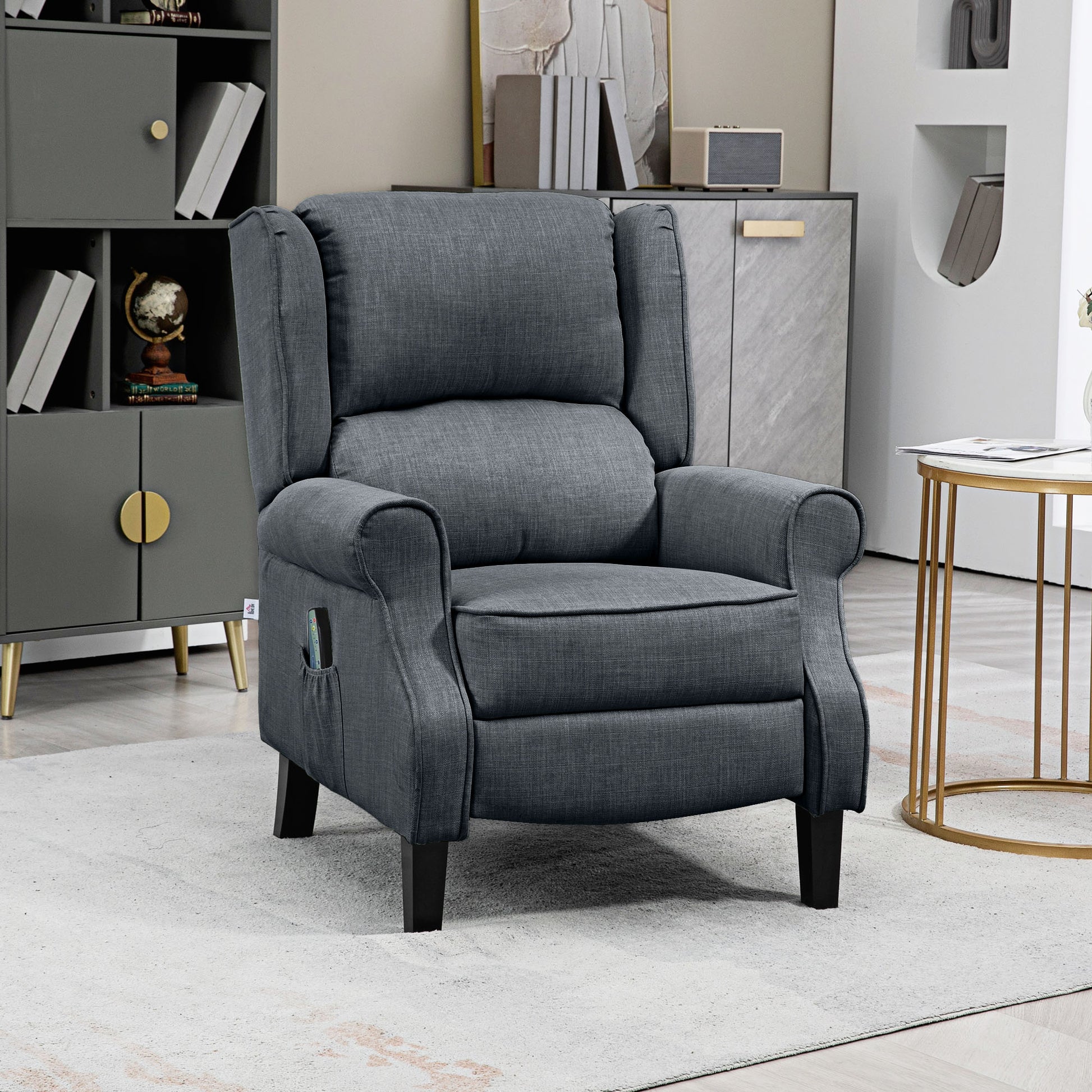 Homcom Vibrating Massage Recliner Chair For Living Room, Reclining Win Homcom Vibrating Massage Recliner Chair For Living Room, Reclining Win