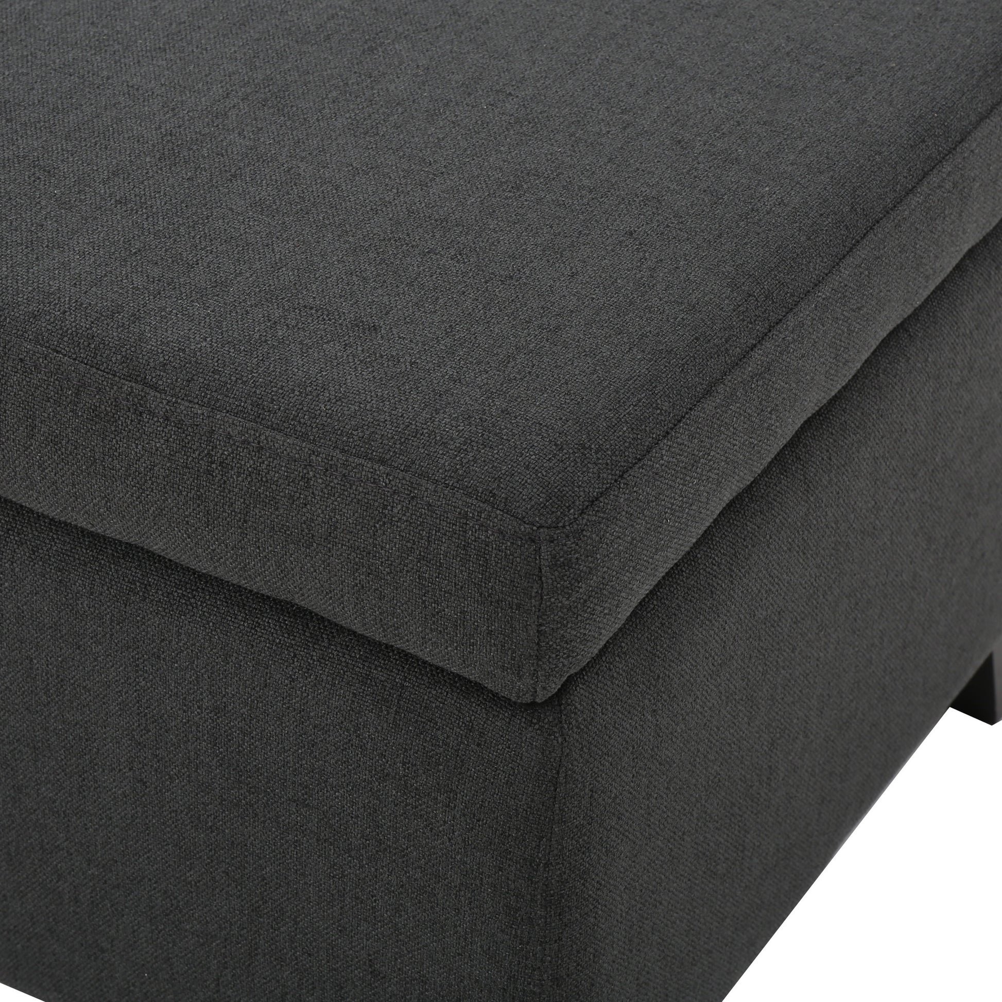 Hartford Storage Ottoman Dark Gray Fabric