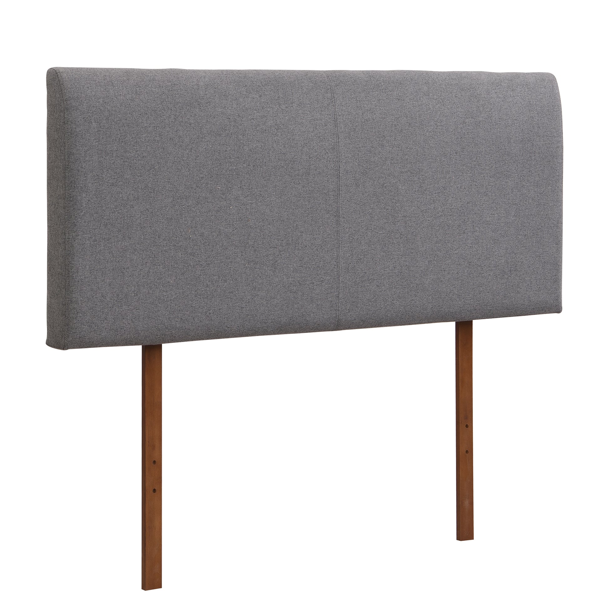 Grey Curved Adjustable Headboard Full Grey Linen