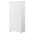 Tall Storage Cabinet With Three Drawers For Bathroom Office, White White Mdf