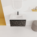 30'' Floating Wall Mounted Bathroom Vanity With Ceramics Sink & Soft Close Cabinet Door, Kd Package Black Bathroom Modern Plywood