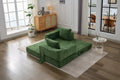 Modern Minimalist Sofa, Fold Out Sofa Bed, Convertible Chair Floor Couch & Sleeping Mattress For Living Room, Bedroom, Apartment, Removable Backrest, Green Green Chenille Soft Vintage Chenille 2 Seat