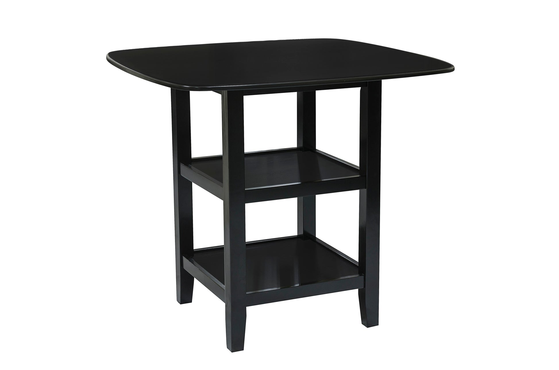 Black Finish 5Pc Counter Height Set Dining