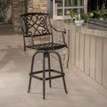 Waterbury Cast Barstool Copper Mildew Resistant Cushion Garden & Outdoor Antique,Casual,Classic Metal