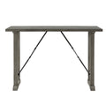 Light Gray Finish Counter Height Table Industrial Design Kitchen Dining Furniture 1Pc Light Gray Seats 4 Dining Room Kitchen & Dining Tables Rectangular Wood