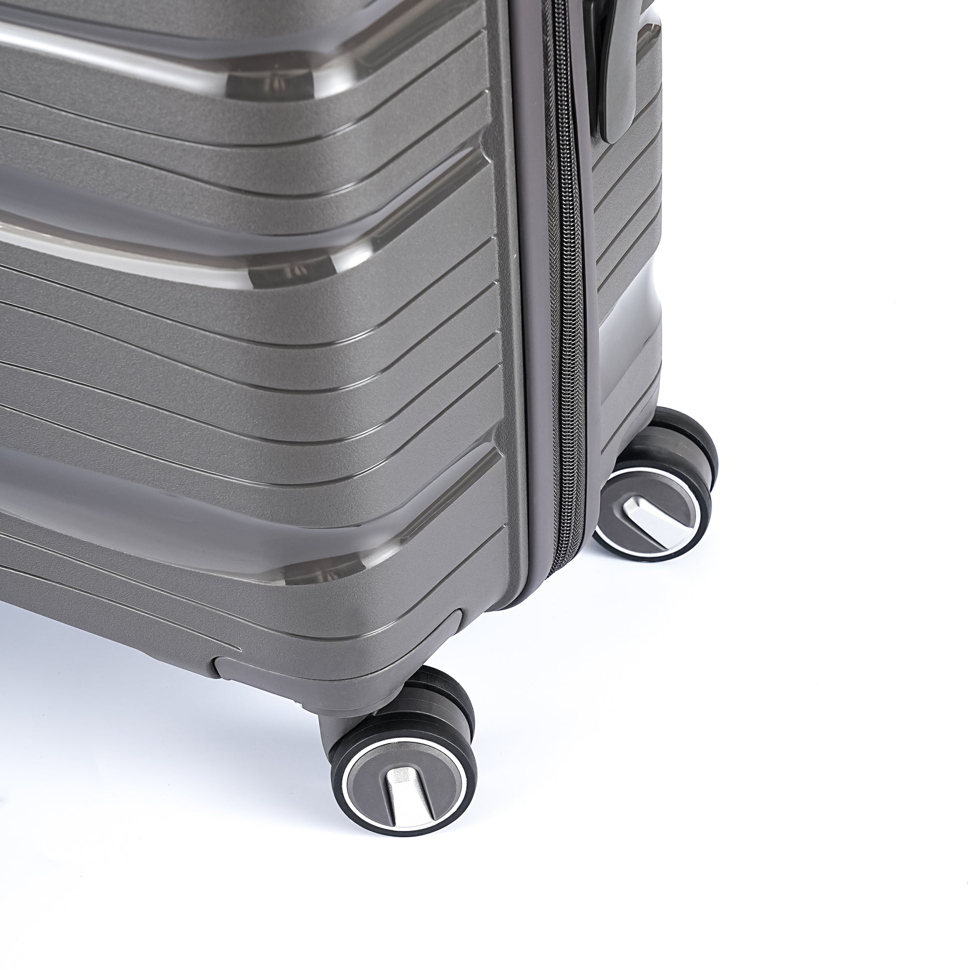 Hardshell Suitcase Spinner Wheels Pp Luggage Sets Lightweight Durable Suitcase With Tsa Lock,3 Piece Set 20 24 28 Dark Gray2302 Dark Grey Abs